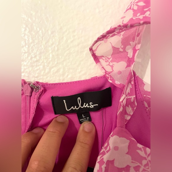 Lulus Pink Floral Mini Dress - Picture 2 of 4